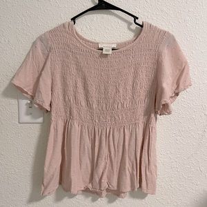 Flowy blush blouse